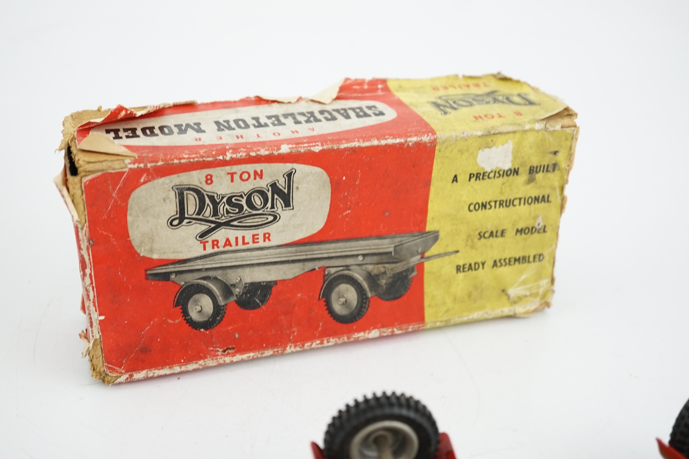 A Shackleton Dyson 8-ton trailer in green, with the remains of an original box